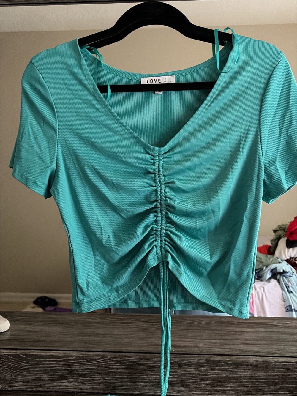 Teal Crop Top